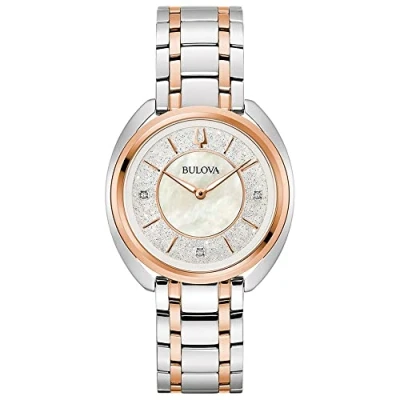 Abbildung von Bulova Damen Analog Quarz Uhr mit Edelstahl Armband 98P219