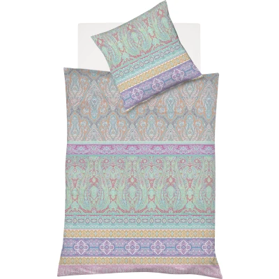 Abbildung von fleuresse Bettwäsche &quot;Modern Classic in Mako Satin Qualität, 100% Baumwolle, Bett und Kopfkissenbezug mit Reißverschluss, Sommerbettwäsche, ganzjährig einsetzbar&quot;, (3 tlg.)
