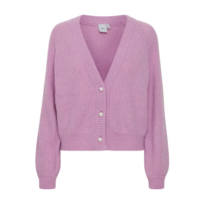 Abbildung von ICHI Ihmarin Strickjacke, Damen, Größe: XL, Smoky grape