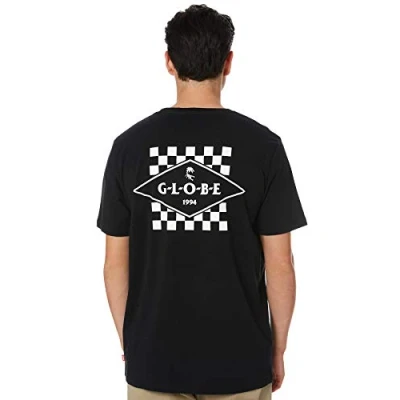 Abbildung von Globe Check Out Tee Kurzärmeliges T Shirt, Schwarz, XS