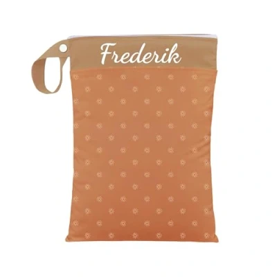 Abbildung von Nasstasche für Kita Wechselwäsche, Wasserdicht, Waschbar, mit Reißverschluss, Personalisierbar, Name, Kindergarten, Strand, Sport (Sunny Dots)