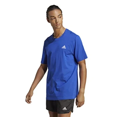 Abbildung von adidas Sportswear Essentials Basic Tshirt basic, Herren, Größe: Medium, Semi lucid blue