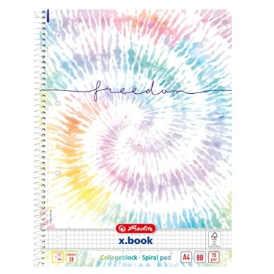 Abbildung von herlitz Spiralblock A4, 80 Blatt, kariert (Lineatur 28), Motiv: New Batic Freedom, 1 Stück