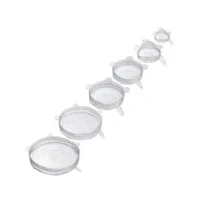 Abbildung von WESTMARK Glas Frischhaltedeckel aus Silikon ROUND 6er Set,