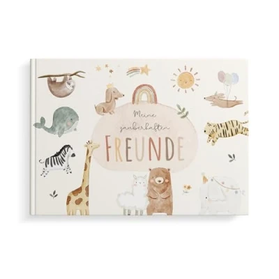 Abbildung von MeinBaby123® Tagebuch Freundschaftsbuch Boho Tiere für Kinder