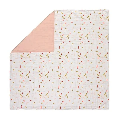 Abbildung von LÄSSIG Babydecke Wickeldecke Kuscheldecke kuschelig weich atmungsaktiv/ Heavenly soft Blanket Little Mateys Sprinkles spicy orange