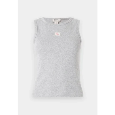 Abbildung von Calvin Klein Jeans Top, Damen, Größe: 3XS, Grey heather
