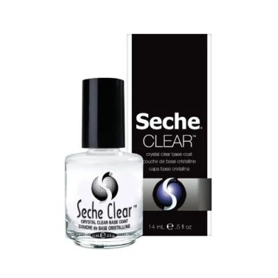 Abbildung von Seche Clear Profi Unterlack Crystal Base Coat Nagellack, Stärkung &amp; Festigung der Fingernägel, gegen Verfärbungen transparenter Klarlack für Nägel, schnelltrocknend (Quick dry), 14 ml