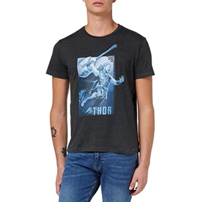 Abbildung von Marvel Herren Metlatmts022 T Shirt, anthrazit, M