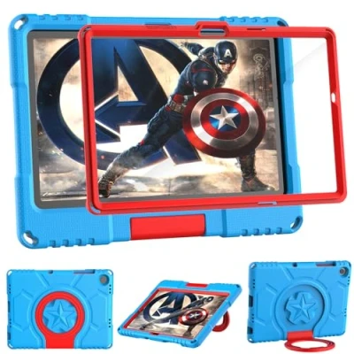 Abbildung von Patamiyar Kinder Hülle für Samsung Galaxy Tab A9 Plus 11 Zoll 2023 mit Displayschutzfolie, Stoßfest A9+ Griff Ständer Tablet (SM X210/X216/X218) Blau