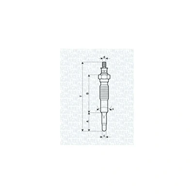 Abbildung von MAGNETI MARELLI 062900077304 Glühkerze 11V 10A M10X1,25
