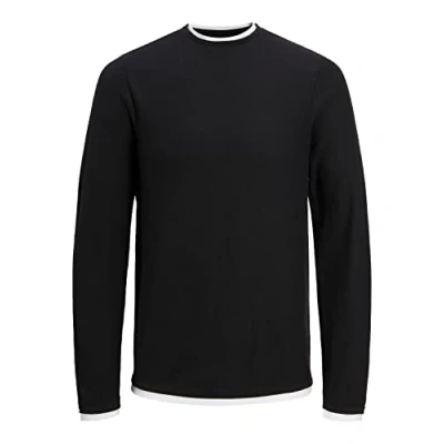 Abbildung von JACK&amp;JONES JUNIOR Boy&#039;s JORTWINN Knit Crew Neck JNR Strickpullover, Black, 140