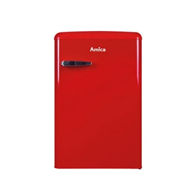 Abbildung von Amica KS 15610 R Retro Kühlschrank mit Gefrierfach / Chili Red (Rot) 88cm (H) x 55cm (B) 62cm (T) Design