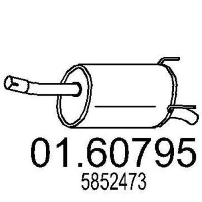Abbildung von MTS 01.60795 Endschalldämpfer 760 OPEL: Zafira B