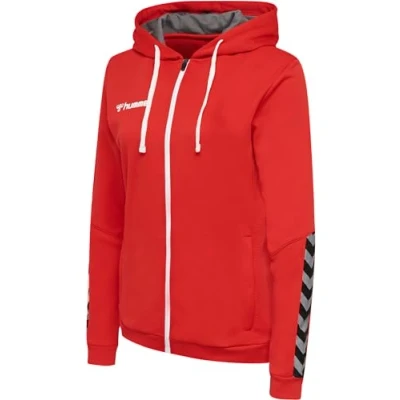 Abbildung von HUMMEL Weiblich hmlAUTHENTIC Poly Zip Hoodie Woman, True RED, XL
