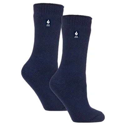 Abbildung von HEAT HOLDERS Damen 2 Paar Original Thermosocken Extra Warm Dicke mit Superweiche Plüsch Innenfleece für Winter (37 42, Indigo)