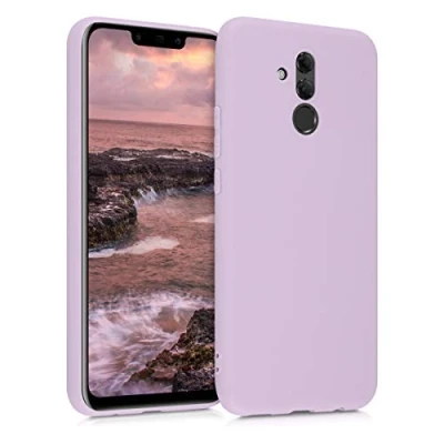 Abbildung von kwmobile Hülle kompatibel mit Huawei Mate 20 Lite weiches TPU Silikon Case Cover geeignet für kabelloses Laden Mauve