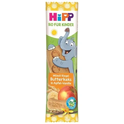 Abbildung von HiPP Bio Riegel Müesli Freund Elefant Butterkeks in Apfel Vanille, 24er Pack (24 x 20 g)