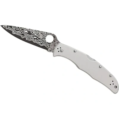 Abbildung von Spyderco, Taschenmesser, Endura 4 Titanium Damascus, Klinge: 9.5 cm, Rot, Klappmesser, Taschenclip