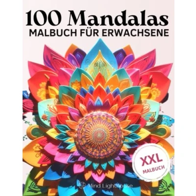 Abbildung von 100 Mandalas: XXL Malbuch für Erwachsene zum Stressabbau &amp; entspannen. Achtsamkeit Malbuch: Das Große Ausmal Buch mit wunderschönen Mandalas in ... (Mandala Malbücher Erwachsene, Band 3)