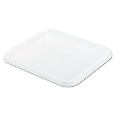 Abbildung von Rubbermaid Commercial Products Plastic Food Storage Container Lid, Square, White, 3.8 and 7.6 L