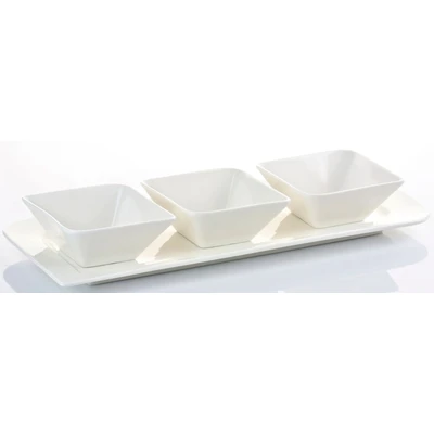 Abbildung von Retsch Arzberg Snackschale &quot;FANTASTIC&quot;, 4 tlg., aus Porzellan, außergewöhnliche eckige Form, Fine China Porzellan