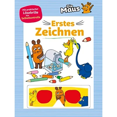 Abbildung von Die Maus Erstes Zeichnen (Die Sendung Mit der Maus): praktischer Lösebrille zur Selbstkontrolle. Für Kinder ab 5 Jahren