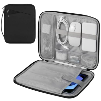 Abbildung von MoKo 9 11 Zoll Tablet Hülle, Tragetasche mit Griff für iPad Pro M4 2024/11 Air M2 2024/iPad 10th 10,9 5/4 10,9, Galaxy Tab S9/S8/S7/A9+/A8/A7, Schwarz