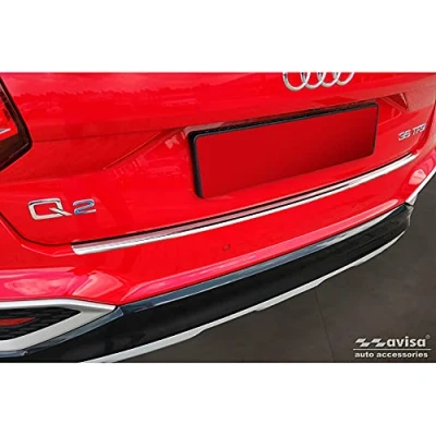 Abbildung von Edelstahl Heckstoßstangenschutz kompatibel mit Audi Q2 Facelift 2020