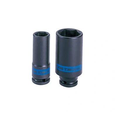 Abbildung von king 443541M tony 6 Point 443541 M Drive Tiefe Schlag Stecknuss, 41 mm, 1/2 Zoll, Schwarz