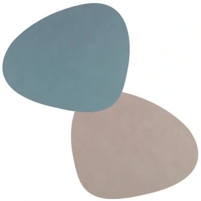 Abbildung von LIND DNA DOUBLE NUPO Tischset Curve light blue/light grey