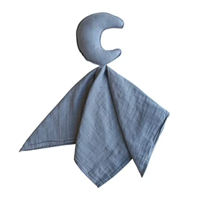 Abbildung von mushie Schnuffeltuch Mond Design Schmusetücher, Ideal zum Schlafen und Spielen Sicherheitsdecke für Jungen Mädchen (Tradewinds)