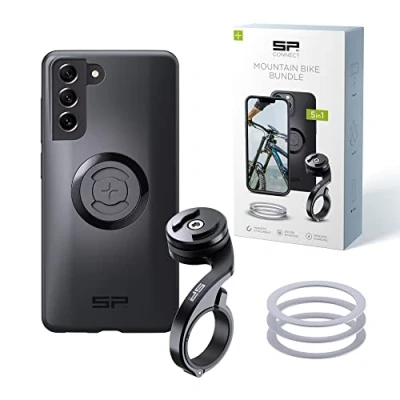 Abbildung von SP CONNECT Mountain Bike Bundle SPC+ kompatibel mit Samsung S21 FE Handyhalter für Mountainbike MTB Handy Halterung Gadget