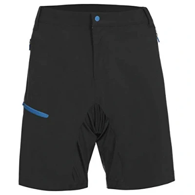 Abbildung von Trespass Malaki, Black, XXL, Schnelltrocknende Antibakterielle Fahrradshorts mit herausnehmbarer Innenhose für Herren, XX Large / 2XL 2X Large, Schwarz