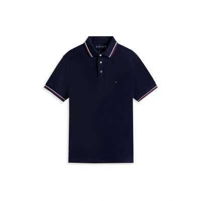 Abbildung von Tommy Hilfiger Tipped SLIM FIT Poloshirt, Herren, Größe: XS, Desert sky