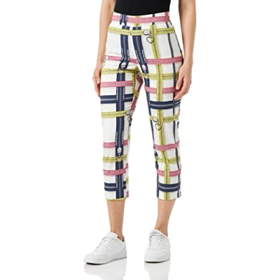 Abbildung von Love Moschino Women&#039;s Capri Trousers Casual Pants, White, 40