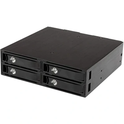 Abbildung von StarTech.com 4x Festplatten Wechselrahmen für 2,5 Zoll SATA / SAS Laufwerke Mobile Rack Backplane II und III