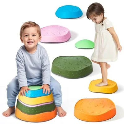 Abbildung von VEVOR Balanciersteine Trittsteine Balancing Stepping Stones für Kinder 6er Set