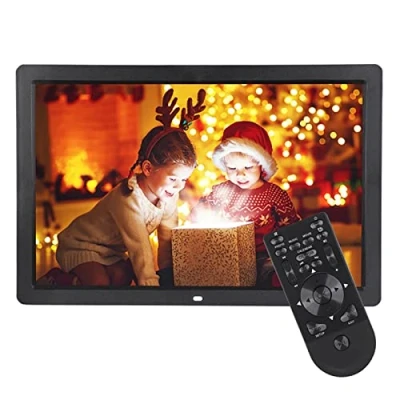 Abbildung von VBESTLIFE Digitaler Elektronischer Bilderrahmen, 17Inch 1440 * 900 HD, Musik und Video Player/Wecker/Kalender, (schwarz)
