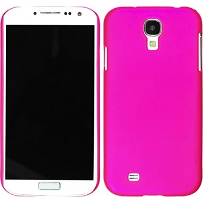 Abbildung von PhoneNatic case kompatibel mit Samsung Galaxy S4 Hülle hellblau gummiert Hard + 2 Schutzfolien