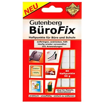 Abbildung von Läufer 90102 Bürofix Klebepads, wieder verwendbare Haftpunkte, Klebepunkte aus Kautschuk, 50g