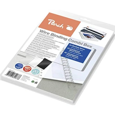 Abbildung von Peach Drahtbindeset für 20 Dokumente DIN A4, 60 teilig PW079 07, 8mm
