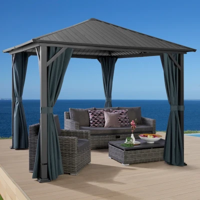 Abbildung von KONIFERA Pavillon Samos, BxT: 300x300 cm, Stahlgestell, ohne Seitenteile