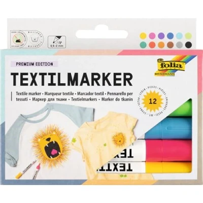 Abbildung von folia Textilmarker 1.0 5.0 mm Mehrfarbig
