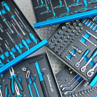 Abbildung von Datona 297 teiliges Werkzeugset im Schaumstoffmodul 8 Schubladen