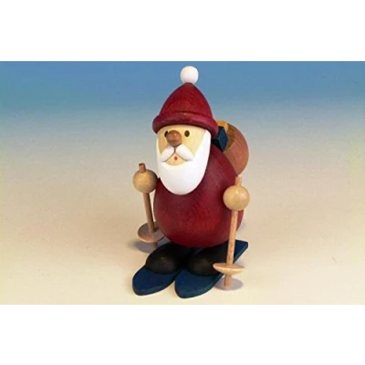 Abbildung von Kunsthandwerk Ullrich Holzfigur Weihnachtsmann auf Ski HxBxT 9,6x7x9,5cm NEU Seiffen Erzgebirge Dekoration Holzfiguren Weihnachten Fensterschmuck Spielzeug Deko Weihnachtsfigur