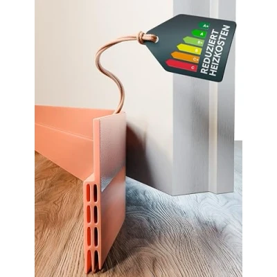 Abbildung von Zugluftstopper für Türen 100cm Braun Türdichtung Selbstklebend extra stark Tür maximale Isolierung Luftzugstopper