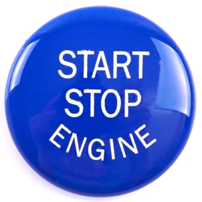 Abbildung von ROBUST Start Stop Knopf Blau Glanz für BMW E87 E90 E91 E92 E93 E60 E61 X1 E84 X3 E83 X5 E70 X6 E71 Z4 E89