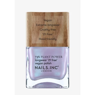 Abbildung von Nails Inc ECO GLOW Plant Power veganer Nagellack 73% Based, 100% Vegan &amp; Tierversuchsfrei Perfekte Maniküre, Perlmutt Lila Blau Für umweltbewusste Nail Art