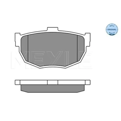 Abbildung von MEYLE 025 215 5314/W Bremsbelagsatz ORIGINAL Quality Hinterachse mit akustischer Verschleißwarnung Anti Quietsch Blech HYUNDAI: Coupe II
